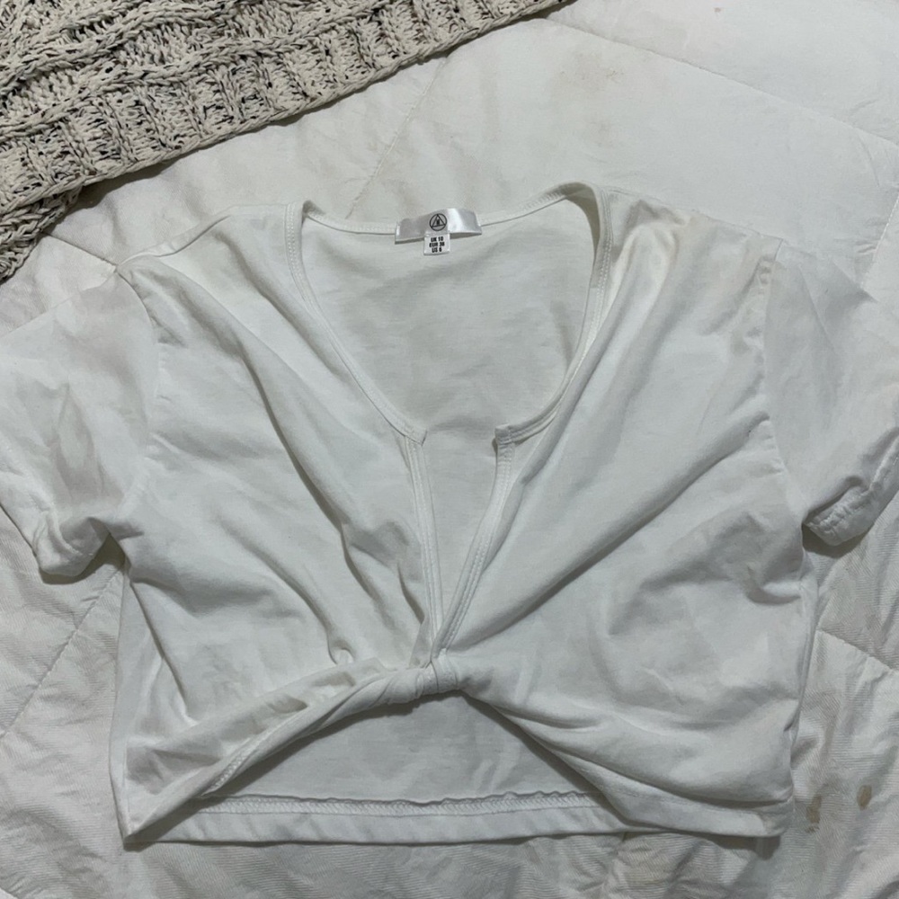 TWO Front tie crop tops